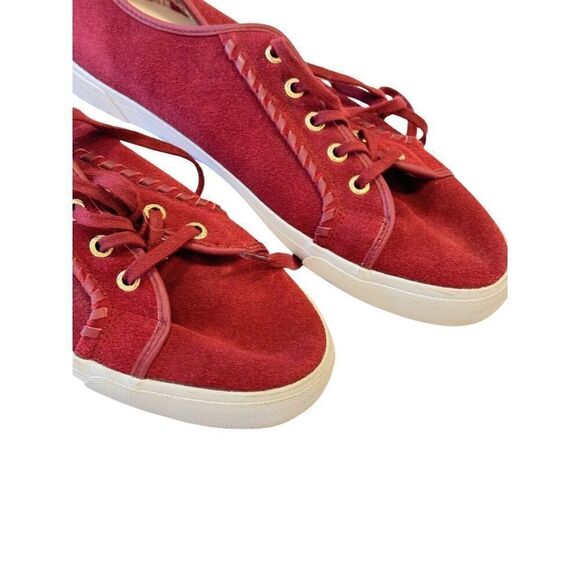 Jack Rogers Carter Suede Burgundy Leather Lace-Up Sneakers EUC Sz 11 MSRP $98 - Picture 8 of 10